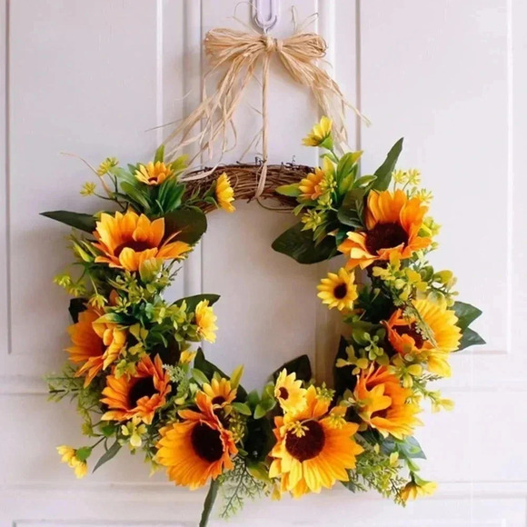 Sunflower Wreath Faux Floral Wreath - Picture 3 of 4
